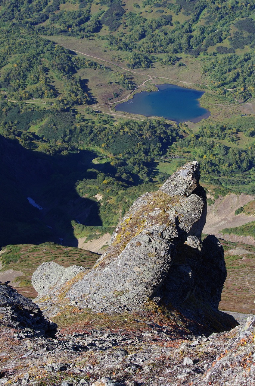 Image - mountains rocks stones lava lake