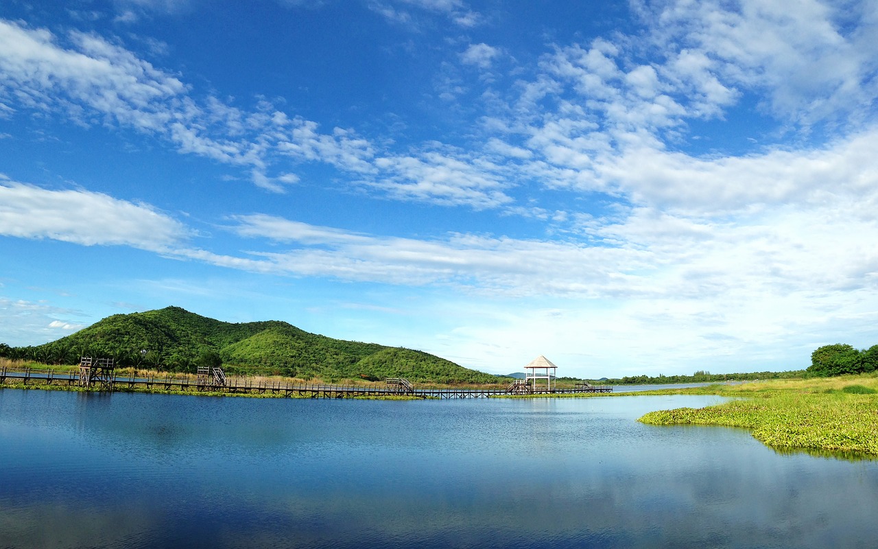 Image - lagoon sky mountain travel nature