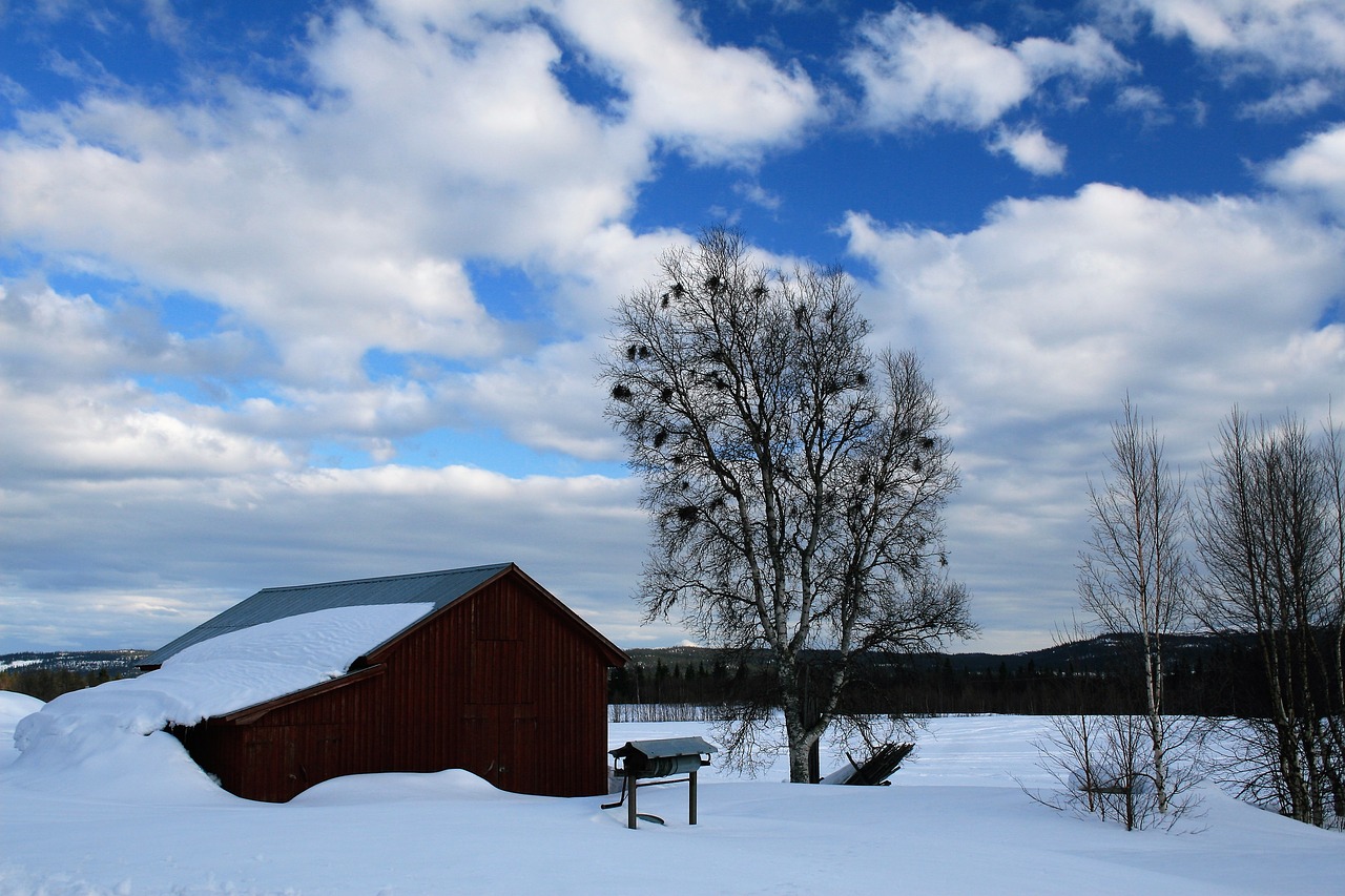 Image - winter cloud barn himmel