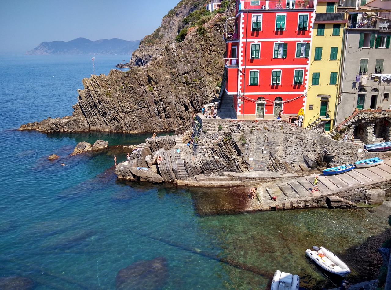 Image - cinque terre liguria sea sun italy