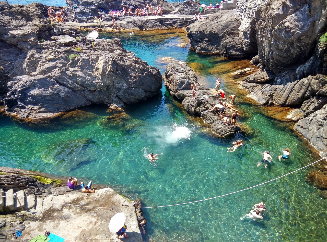 Image - cinque terre liguria sea sun italy