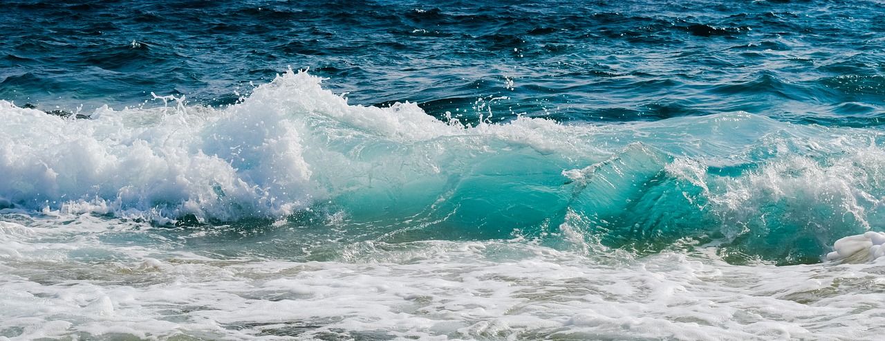 Image - wave foam spray water sea blue