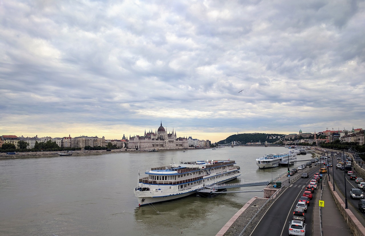 Image - budapest danube river sky clouds