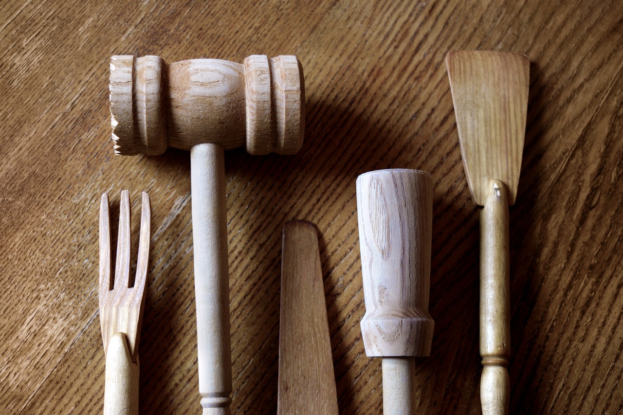 Image - kitchen utensils wooden cooking