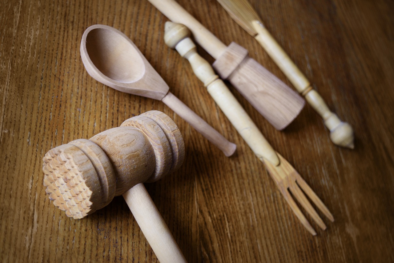 Image - kitchen utensils wooden cooking