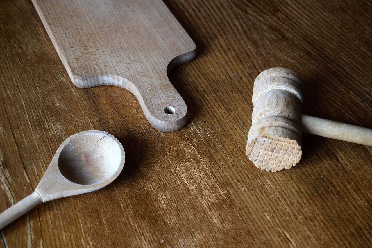 Image - kitchen utensils wooden cooking
