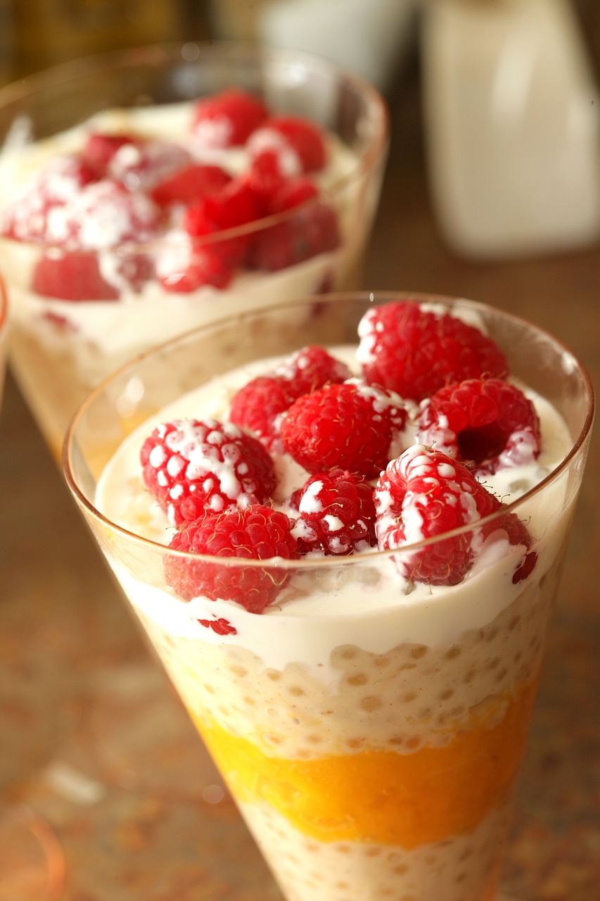 Image - fruit raspberry parfait food fresh