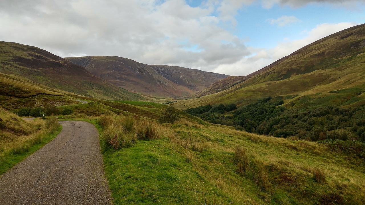 Image - valley winding road scotland