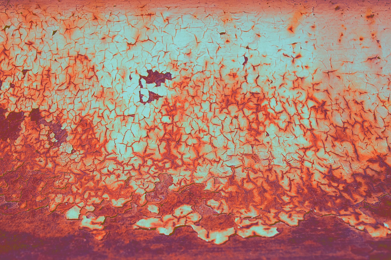 Image - orange blue rust colorful texture