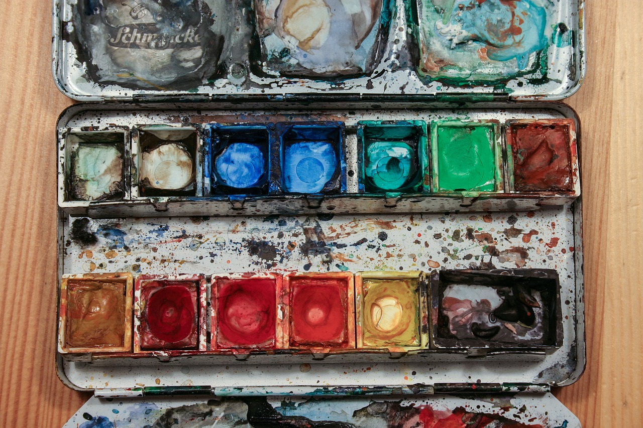 Image - color paint boxes watercolour paint