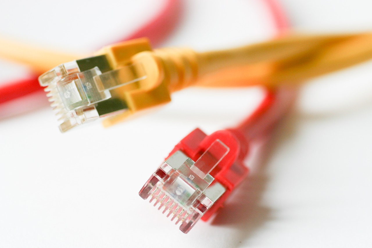 Image - cable technology red yellow plug