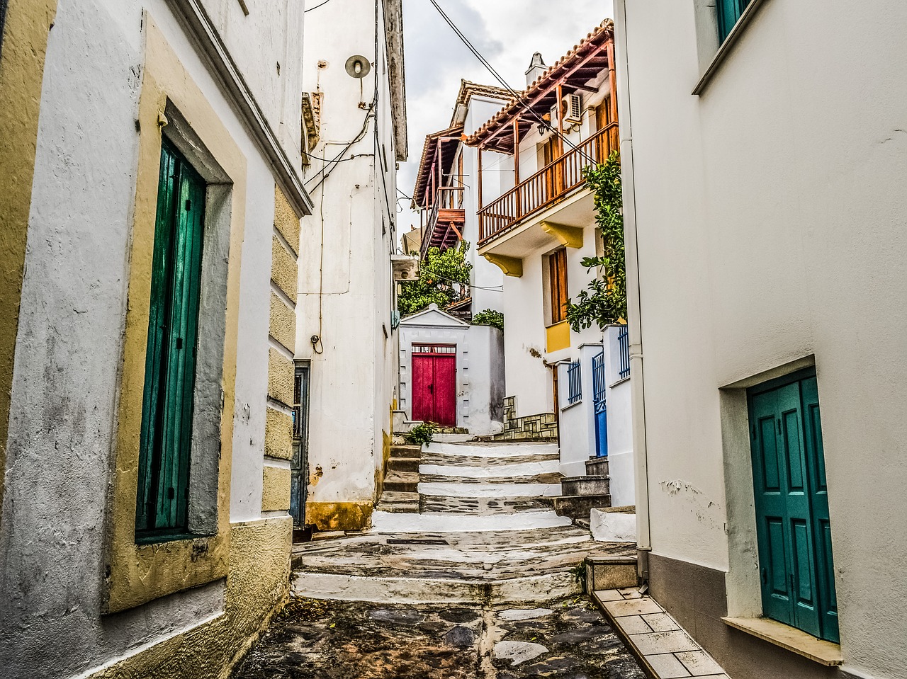 Image - greece skopelos chora village