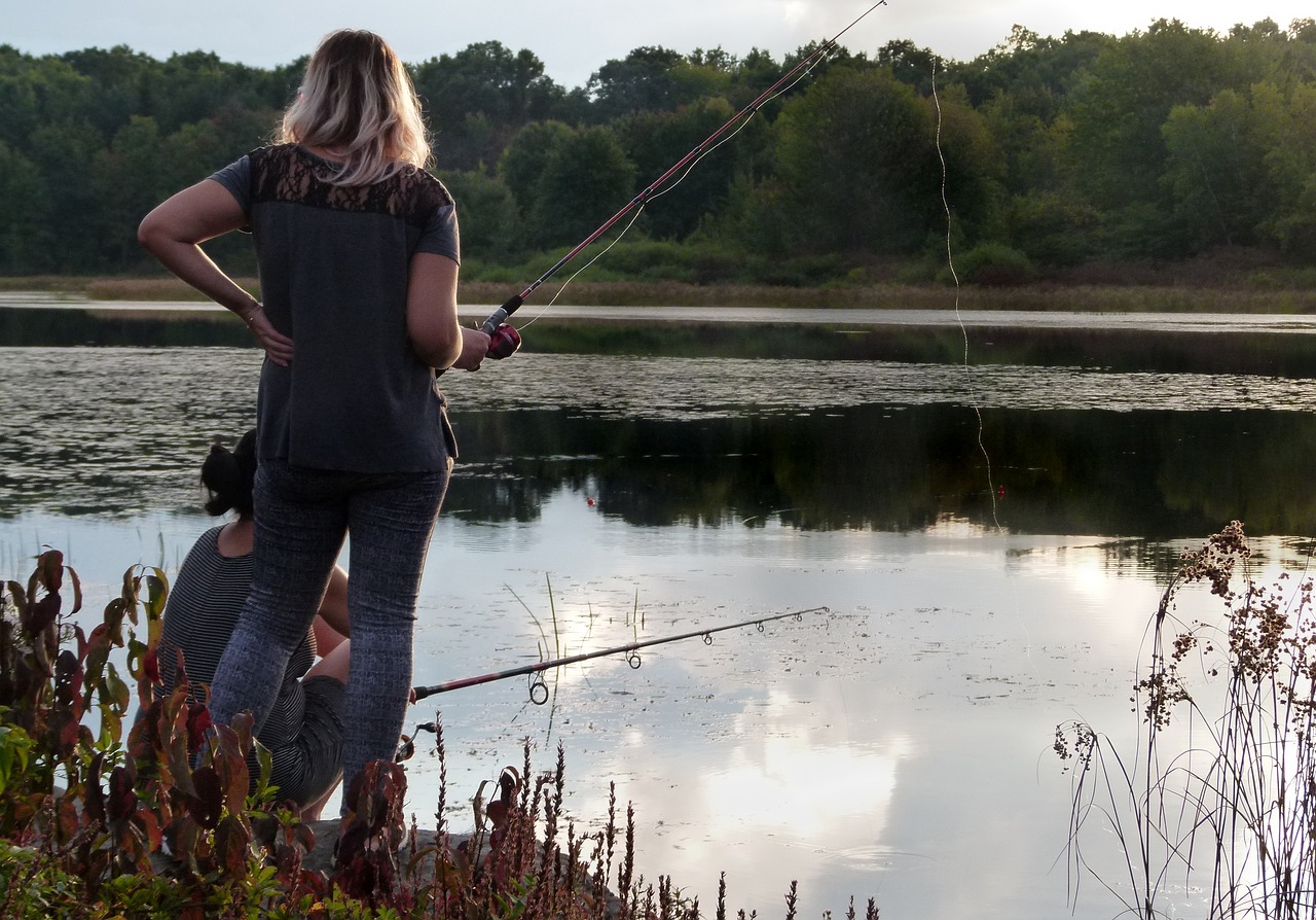 Image - woman fishing fisherwoman fisherman