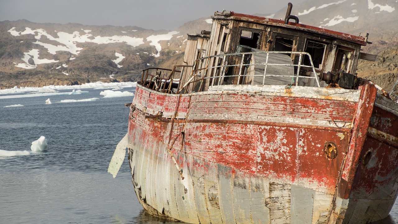 Image - boat old greenland aged abandoned