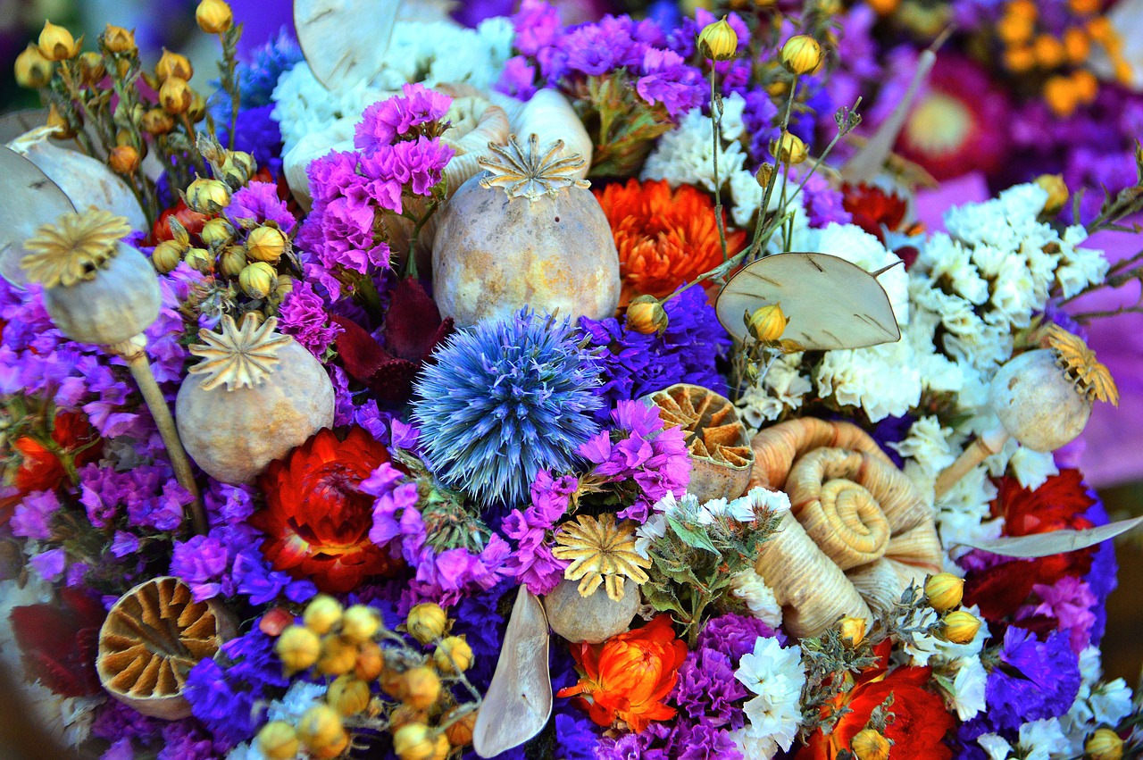 Image - dried flower color wreath