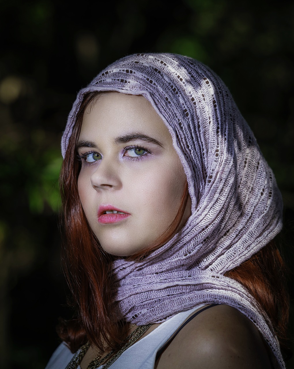 Image - girl gipsy girl woman scarf model