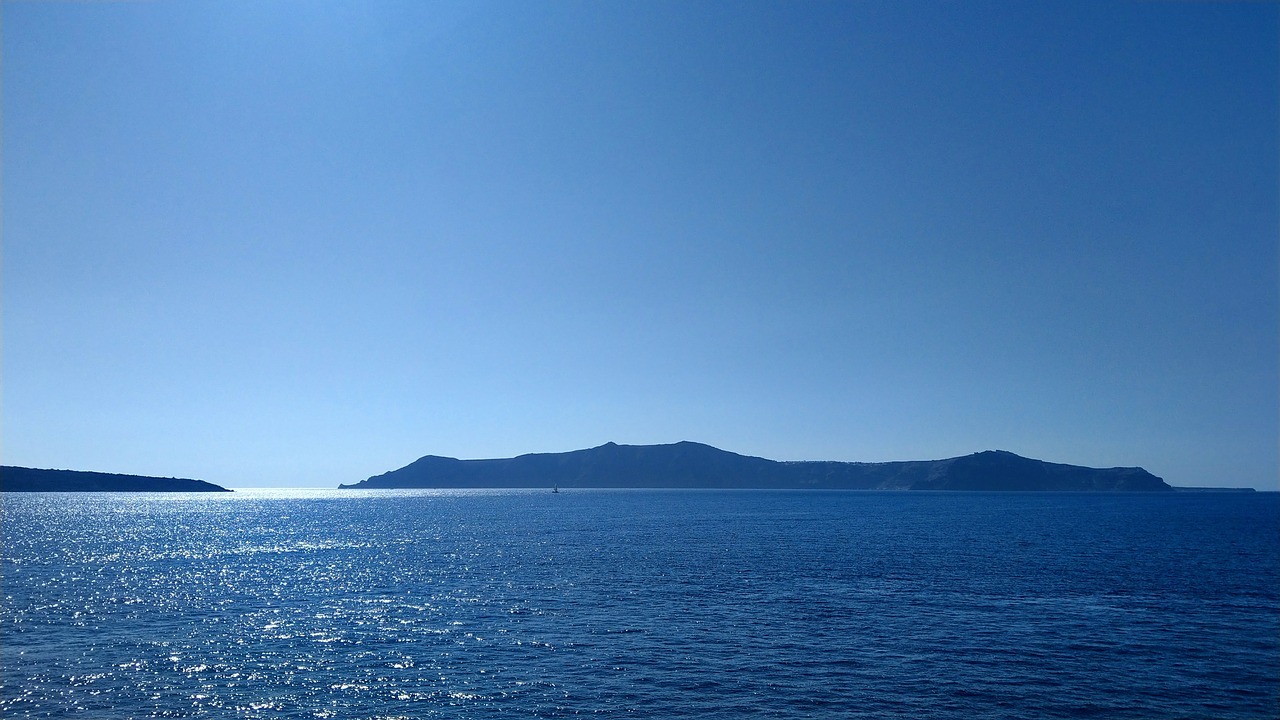 Image - santorini blue sea aegean sky