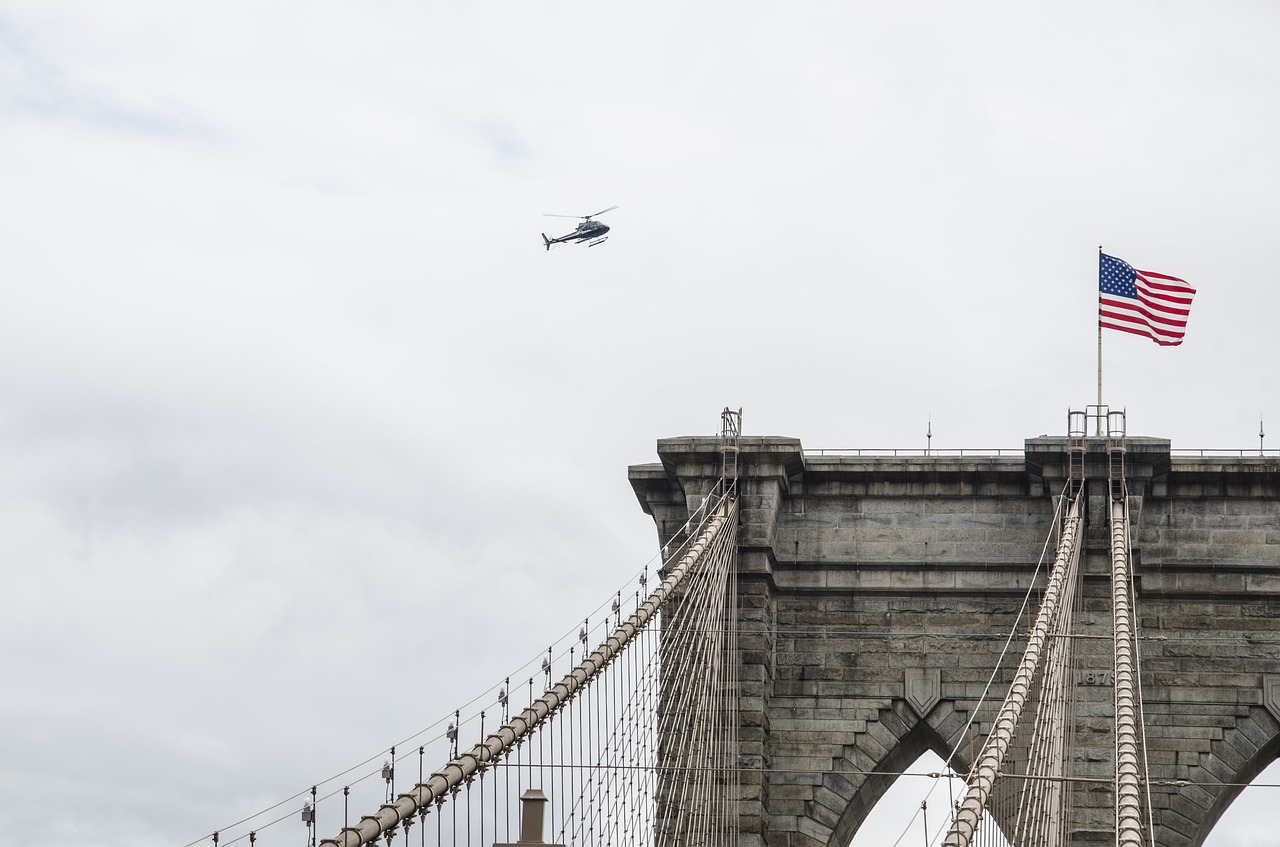 Image - usa flag helicopter tourism
