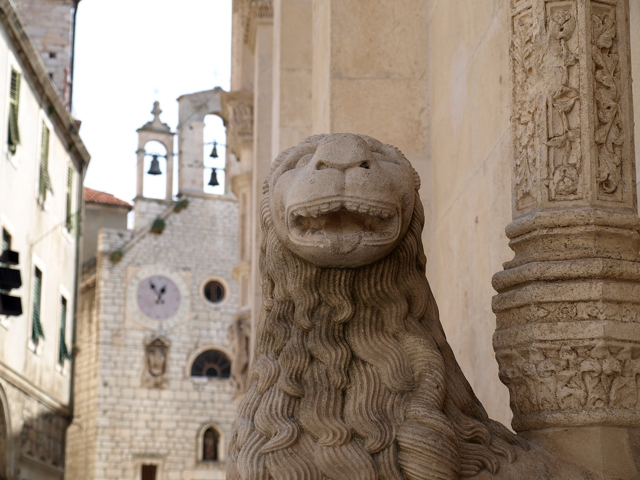 Image - sibenik dalmatia lion architecture