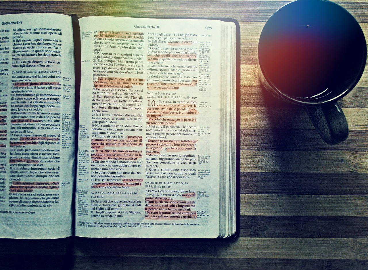 Image - bible coffee reading drink book