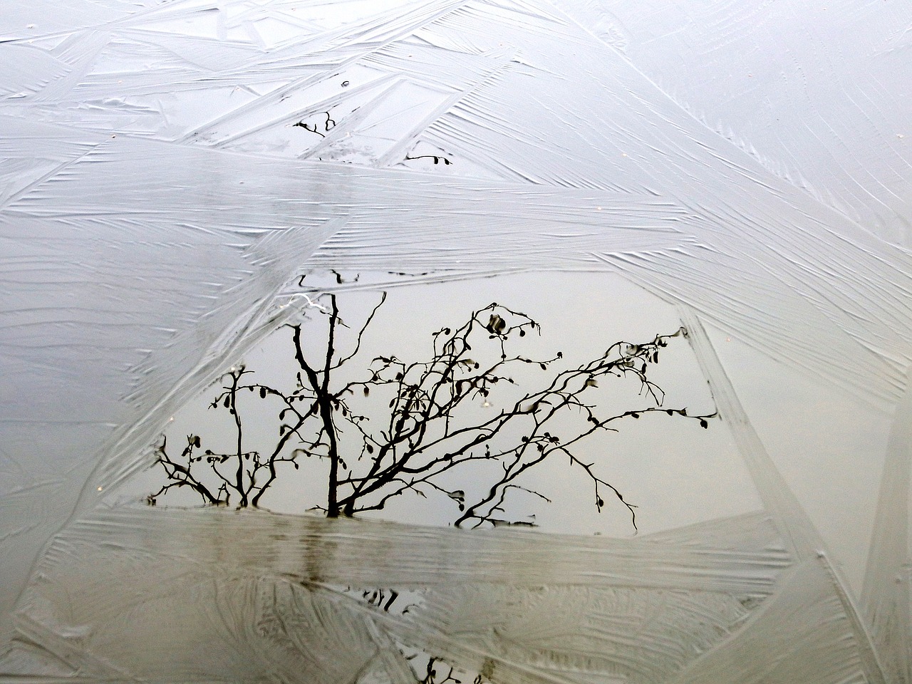 Image - lake ice freezing reflection