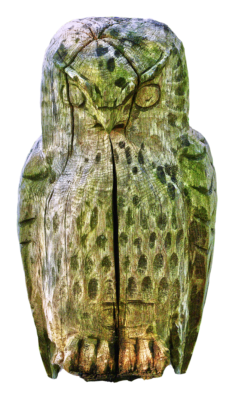 Image - sculpture holzfigur owl