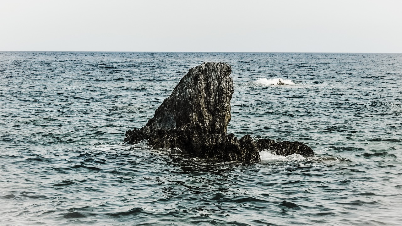 Image - rock alone sea loneliness solitude