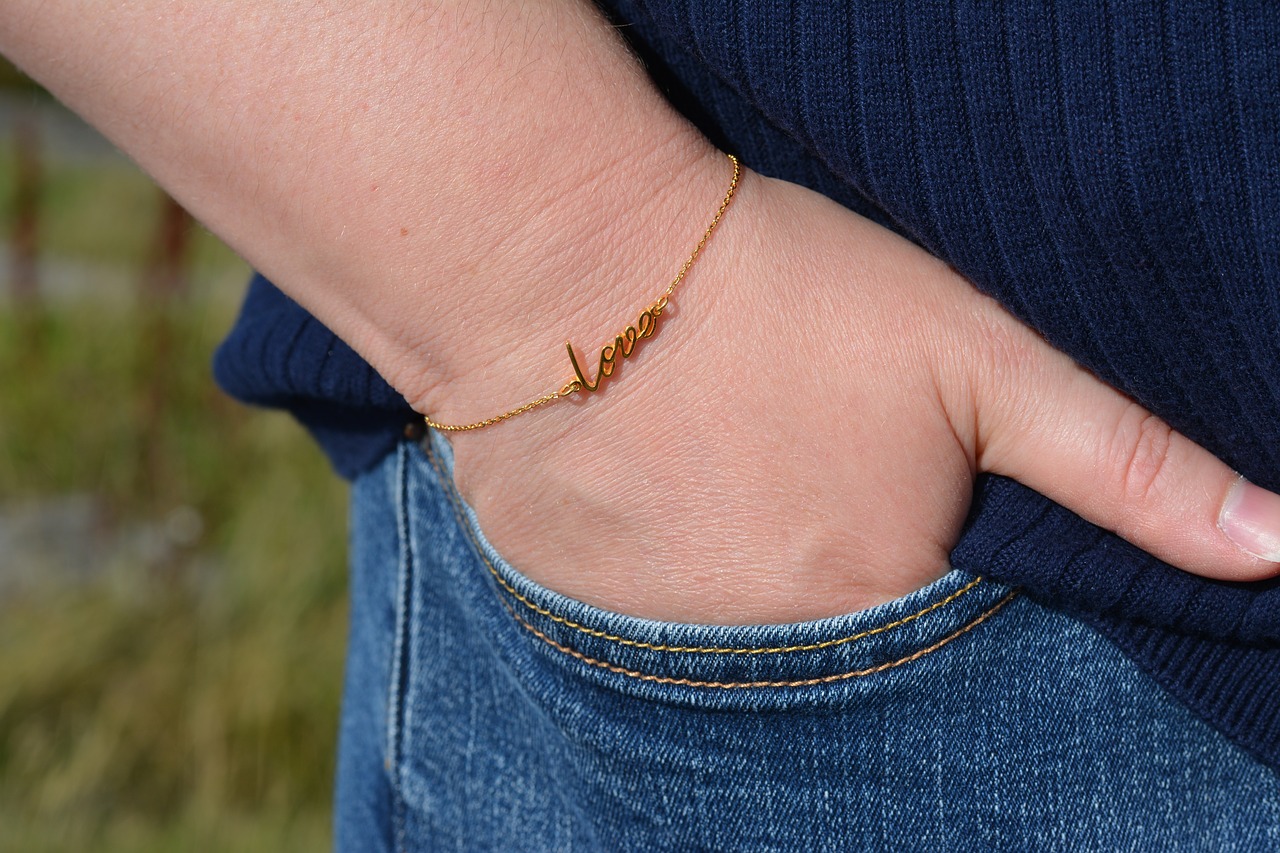 Image - loved bracelet hand jewelry jeans