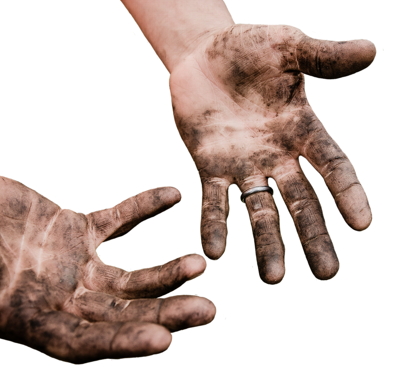 Image - hands dirty work dirt isolated