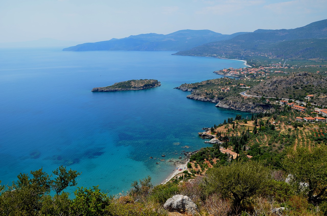 Image - greece sky clouds sea awe beach