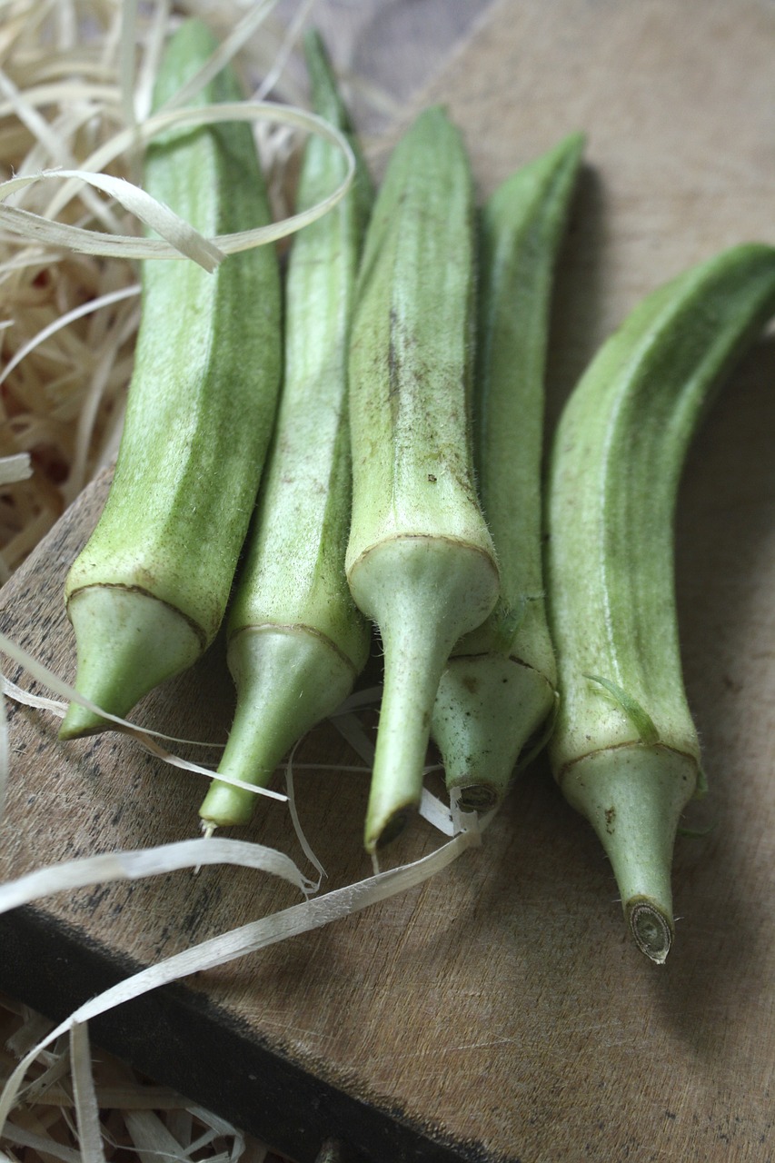 Image - lady finger greens vegetables okra