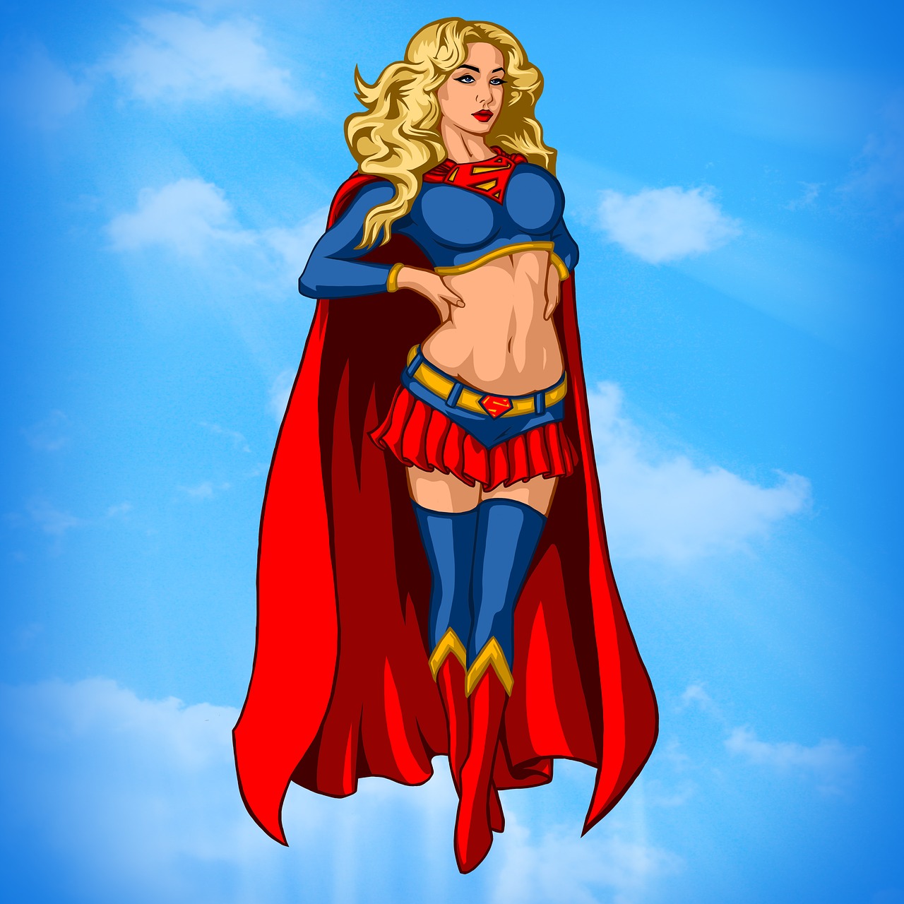 Image - girl supergirl cartoon art figure