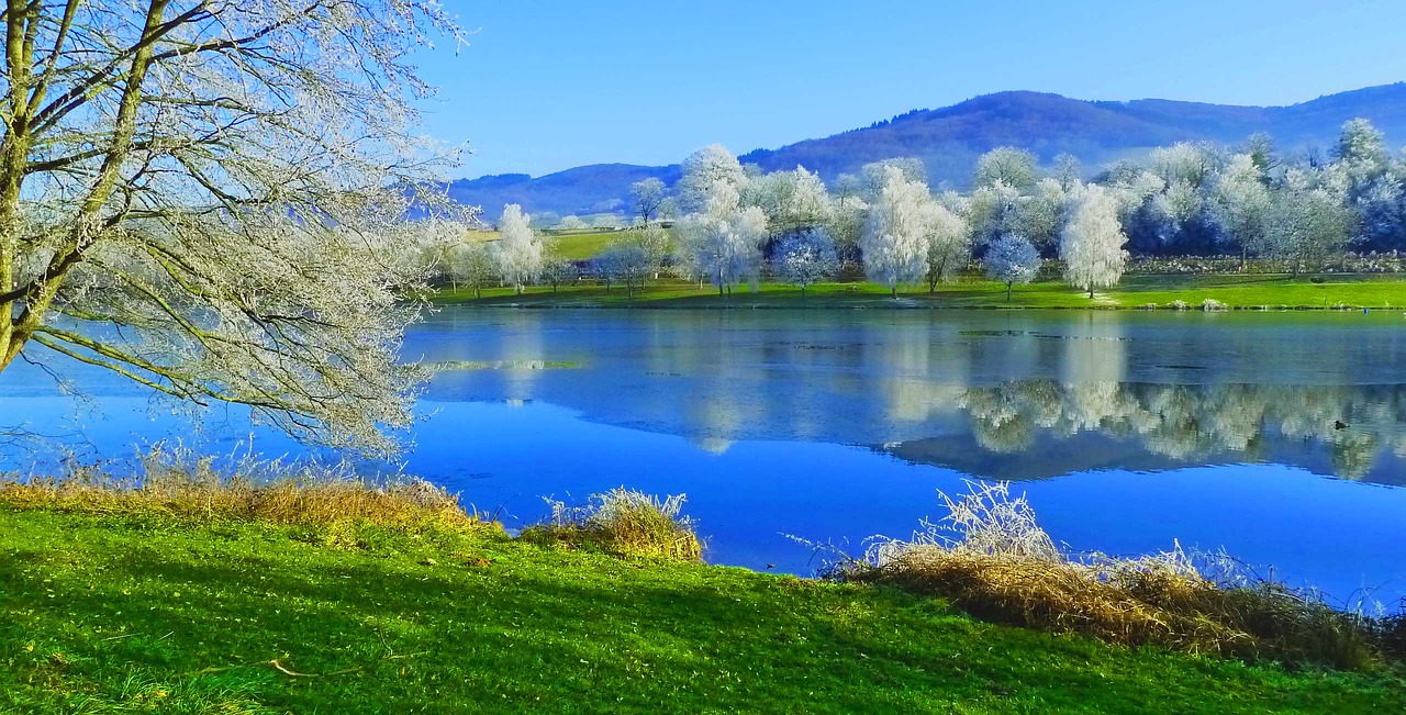 Image - lake winters winter landscape