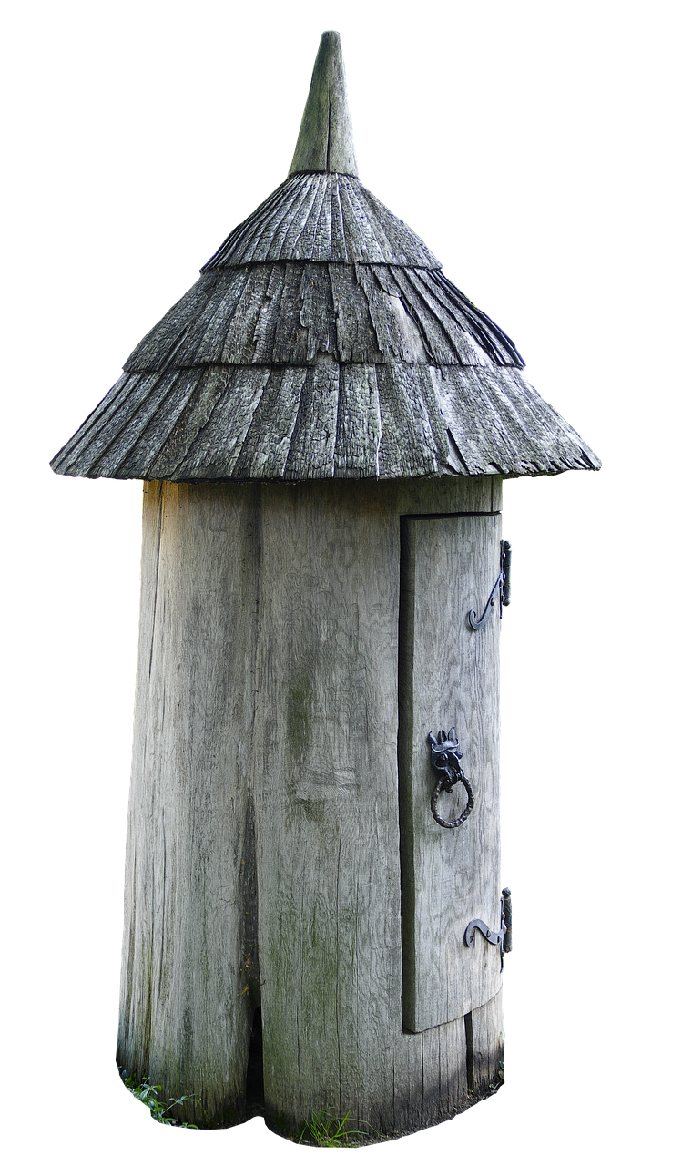 Image - round hut treehouse wooden roof