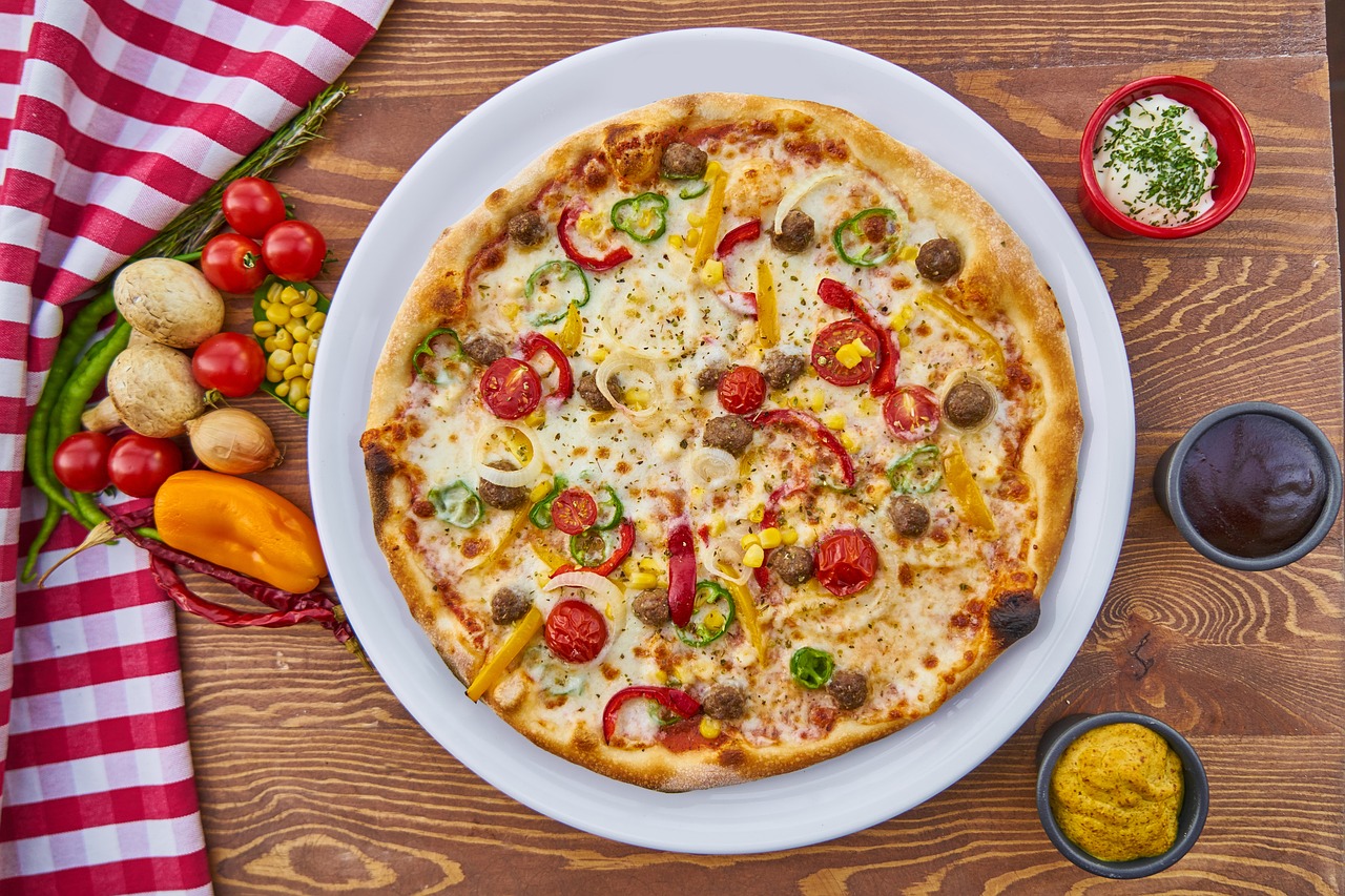 Image - pizza breakfast vegetable food