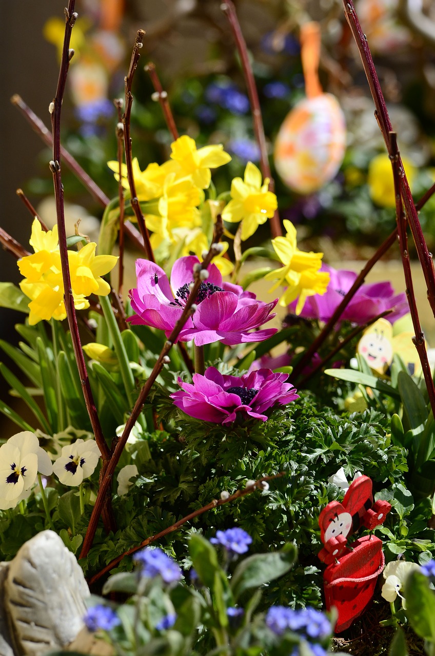 Image - decoration floral arrangement easter