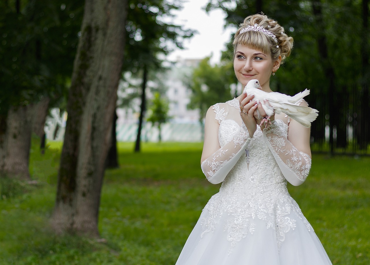 Image - wedding bride woman dress smile