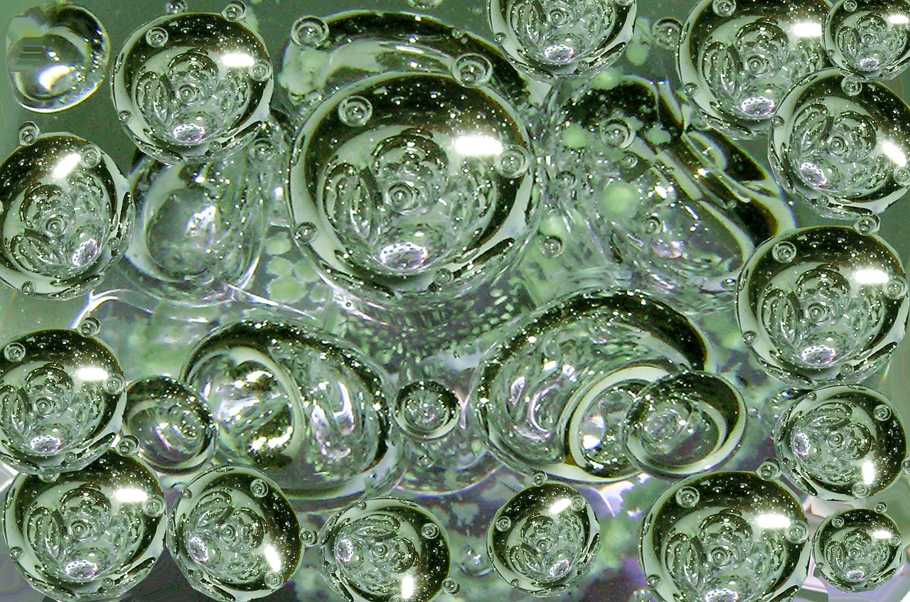 Image - glass bubble design pattern green