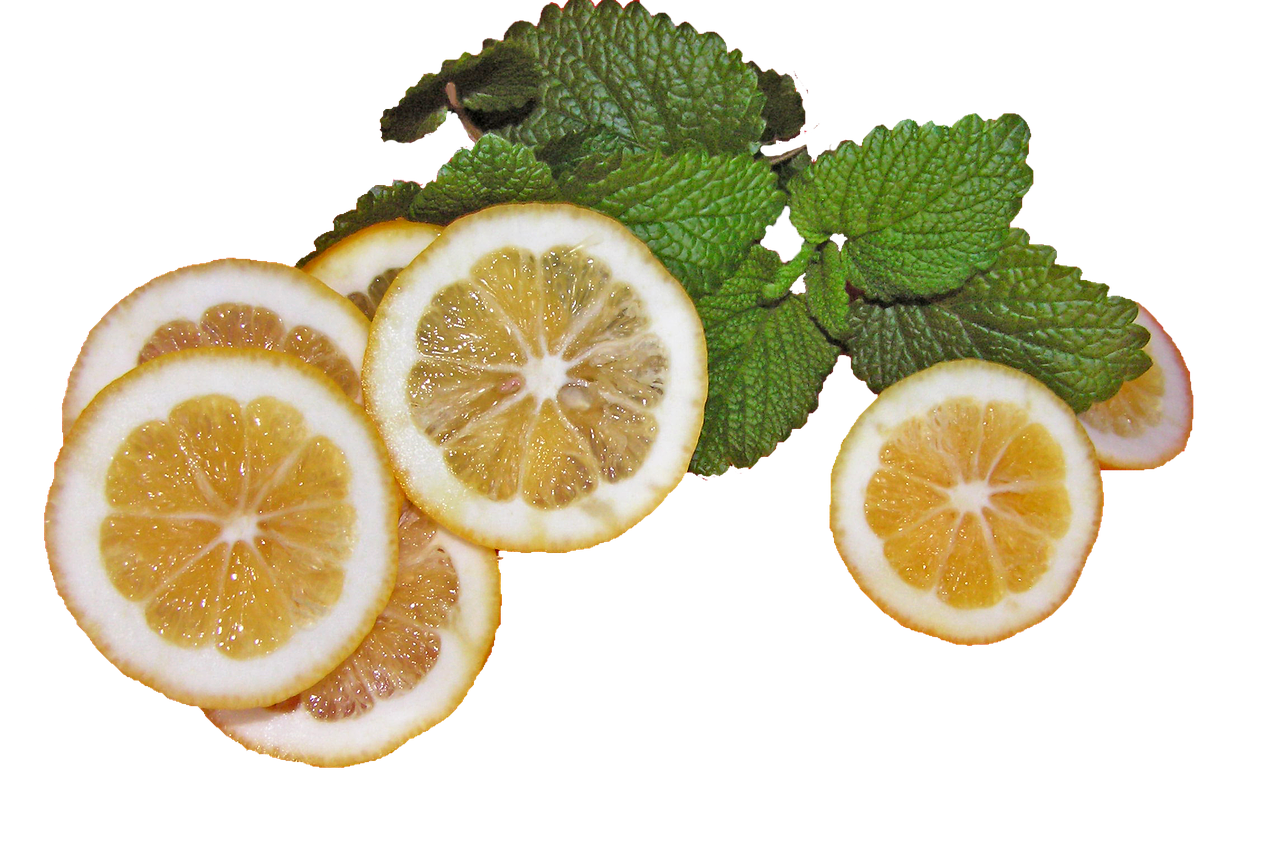 Image - lemons with lemon balm refreshment