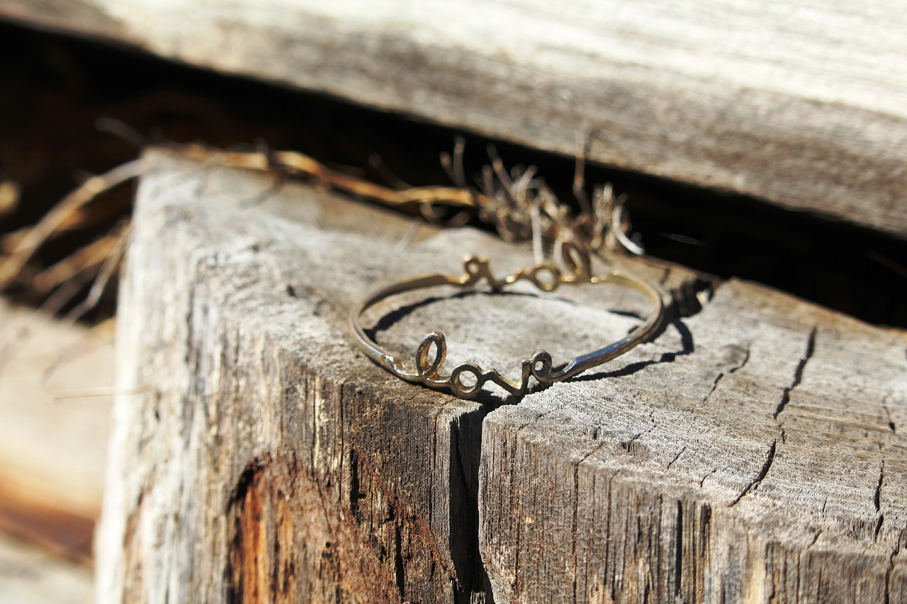 Image - love bracelet bangle wood bridge