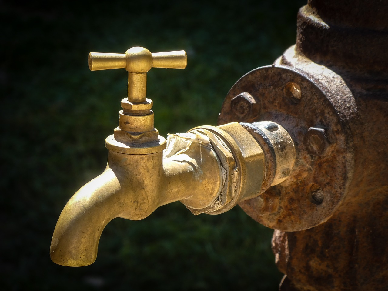 Image - tap metal metallic brass wash