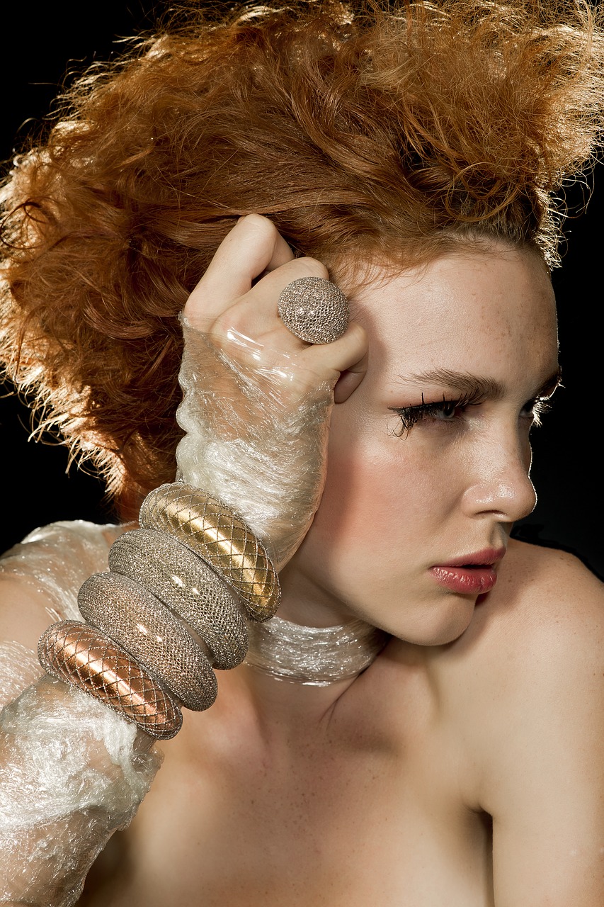 Image - model mannequin hair red freckles