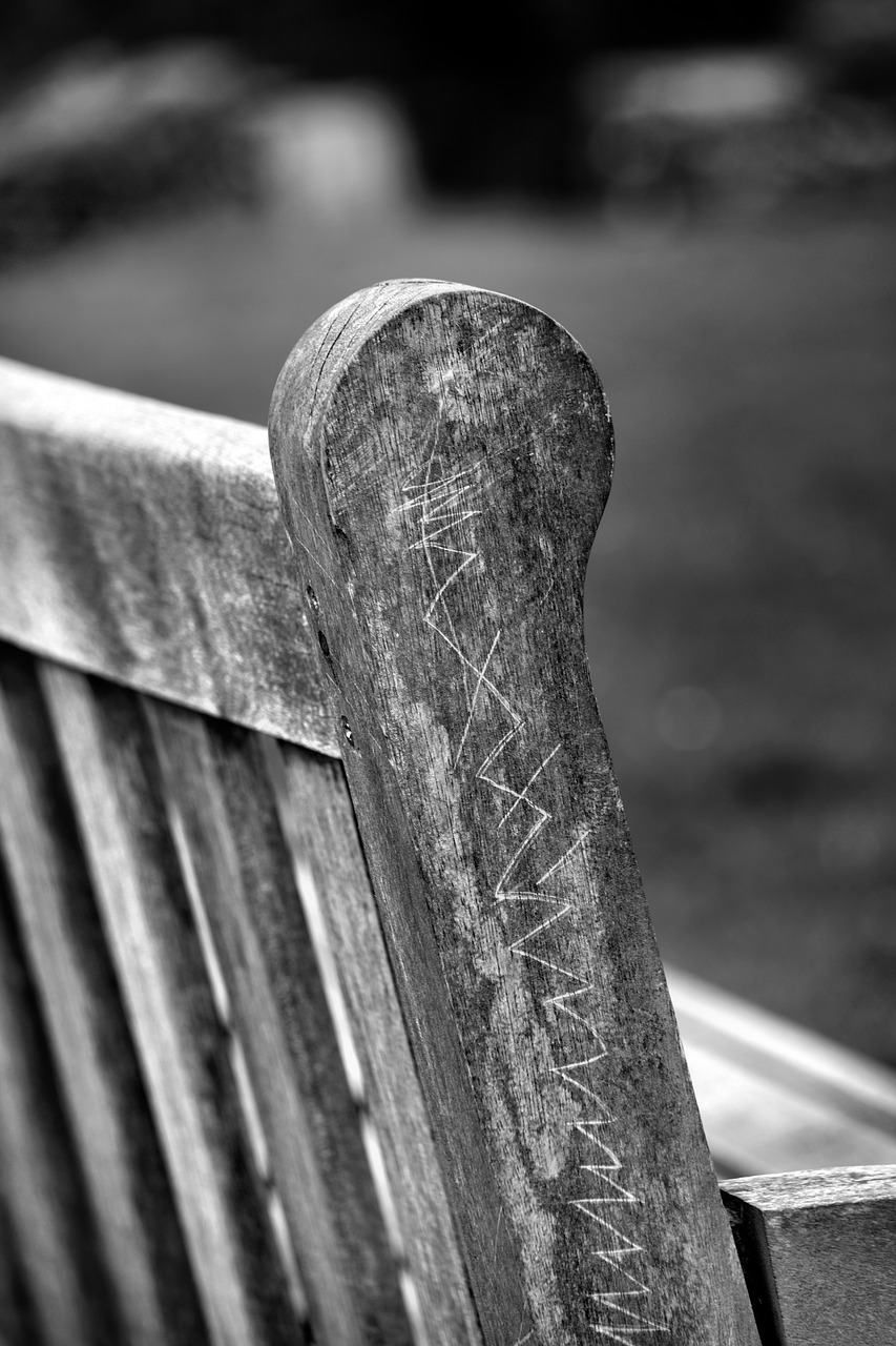 Image - bench park wood grain seat
