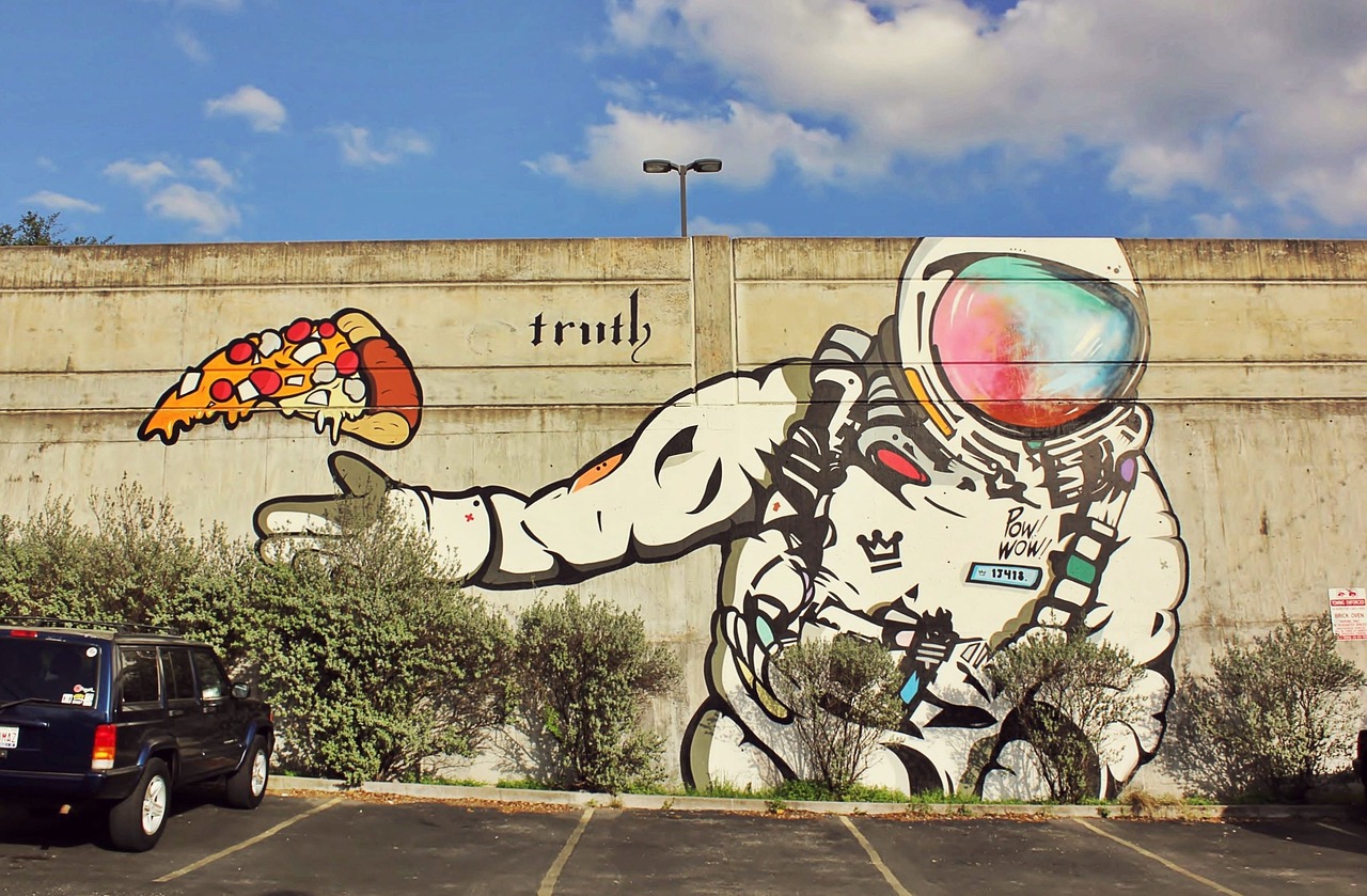 Image - street art mural graffiti astronaut