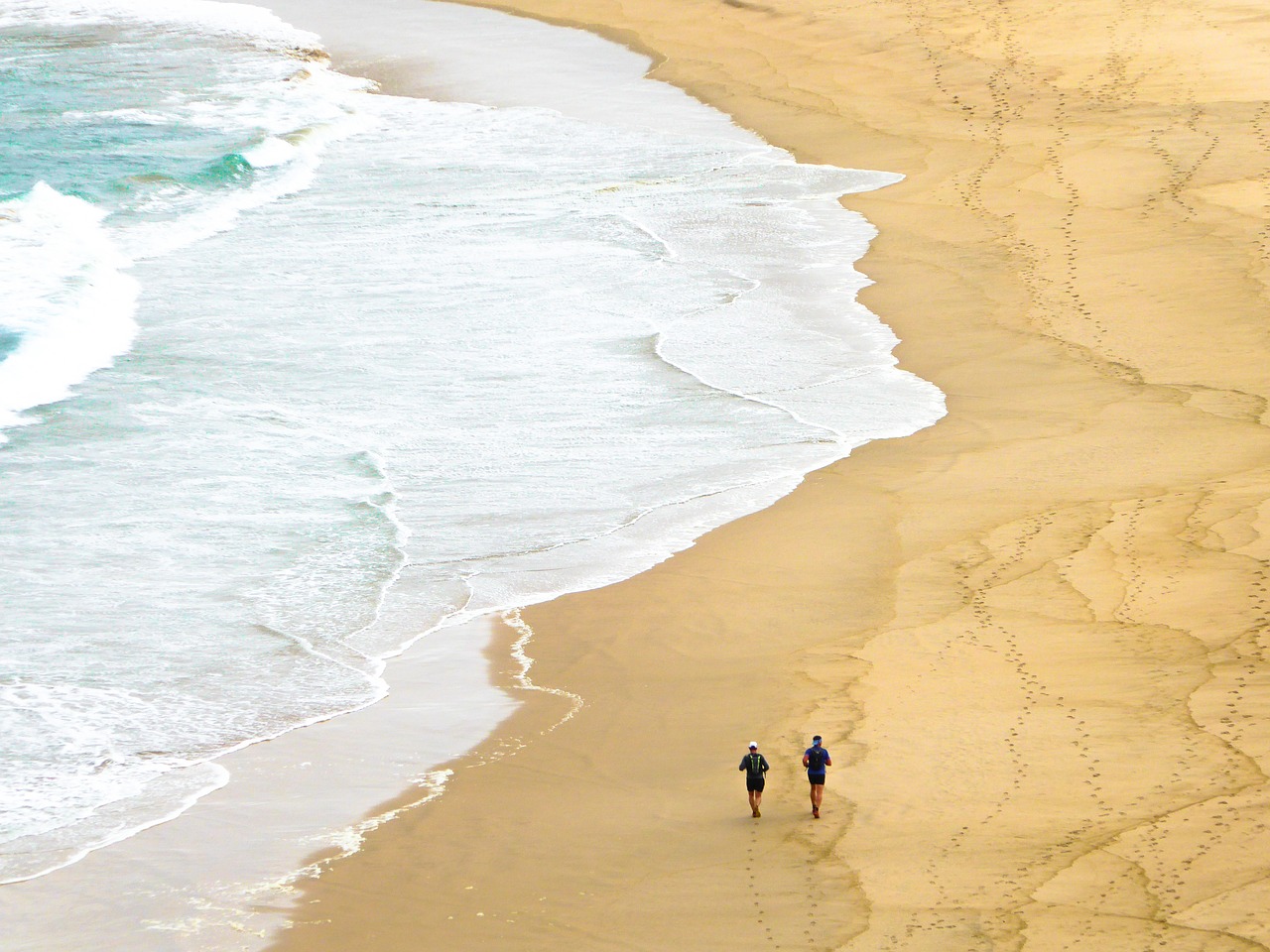 Image - beach sea jog sport freedom