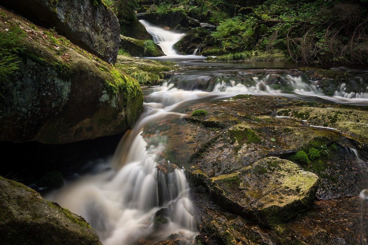 Image - waterfall long exposure bach forest