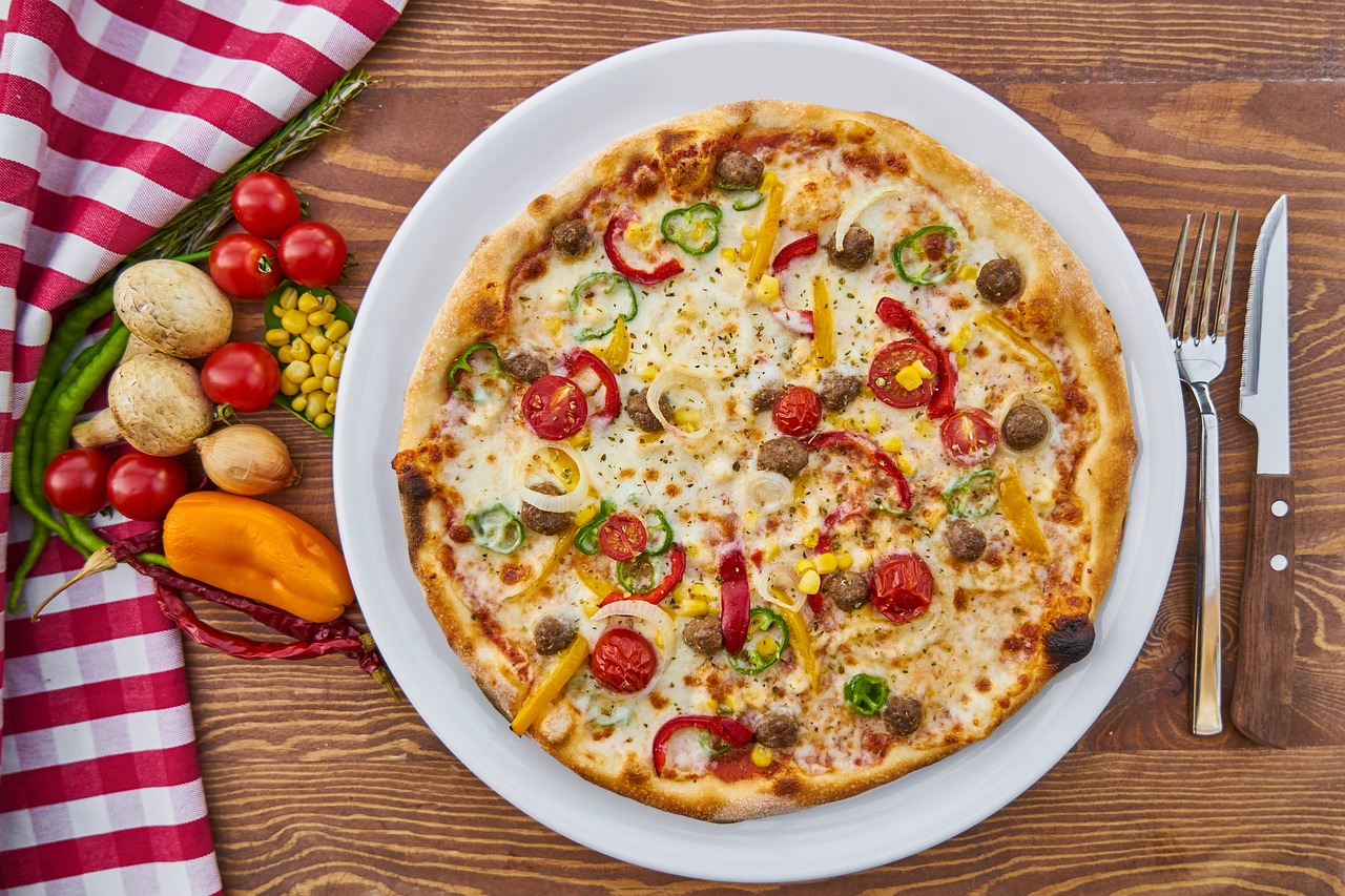 Image - pizza dough baked cheese tomato