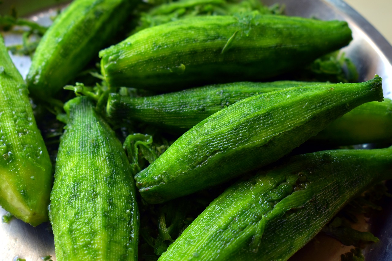 Image - bitter melon bitter gourd peeled