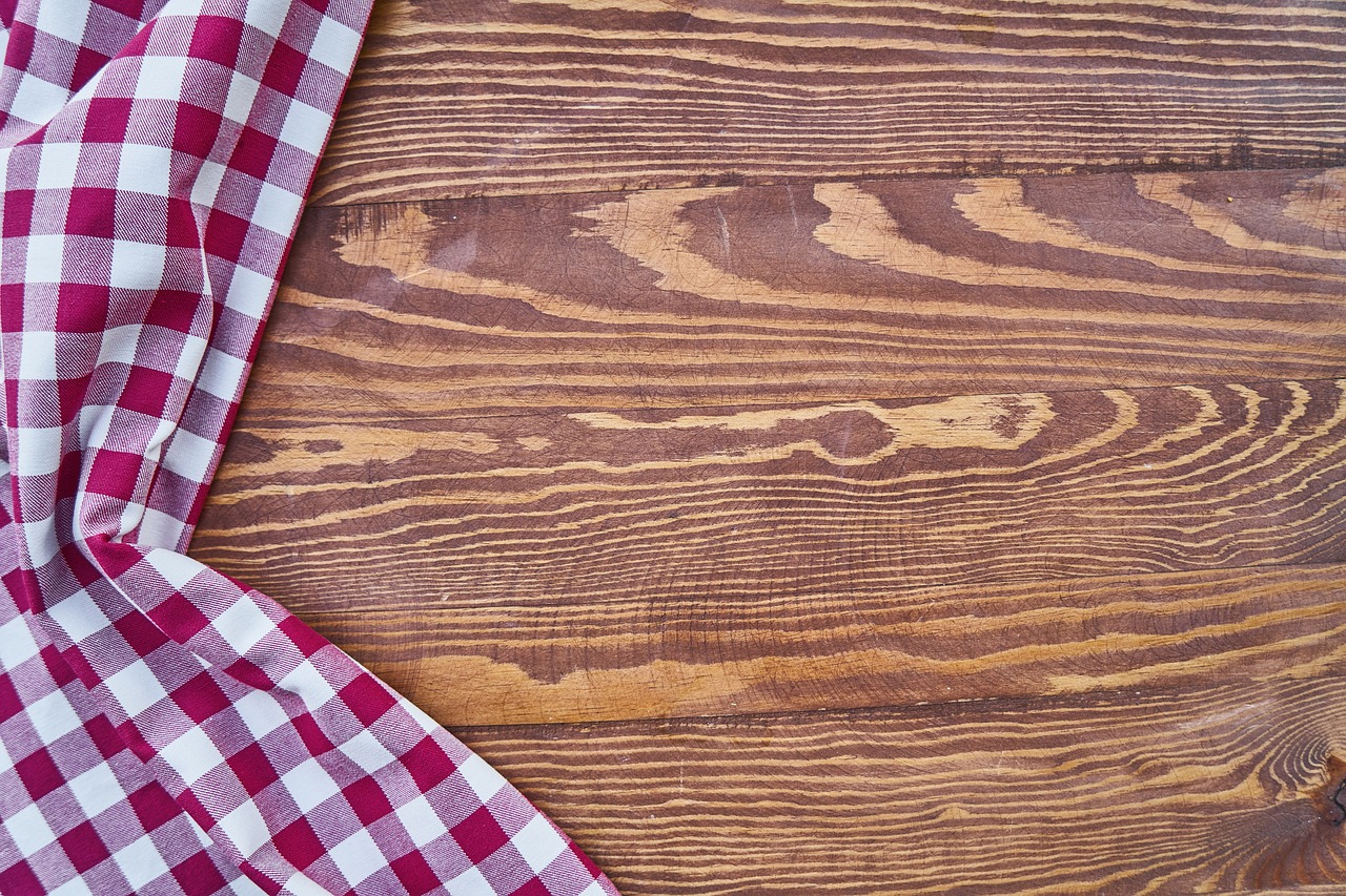 Image - table fabric plaid red brown