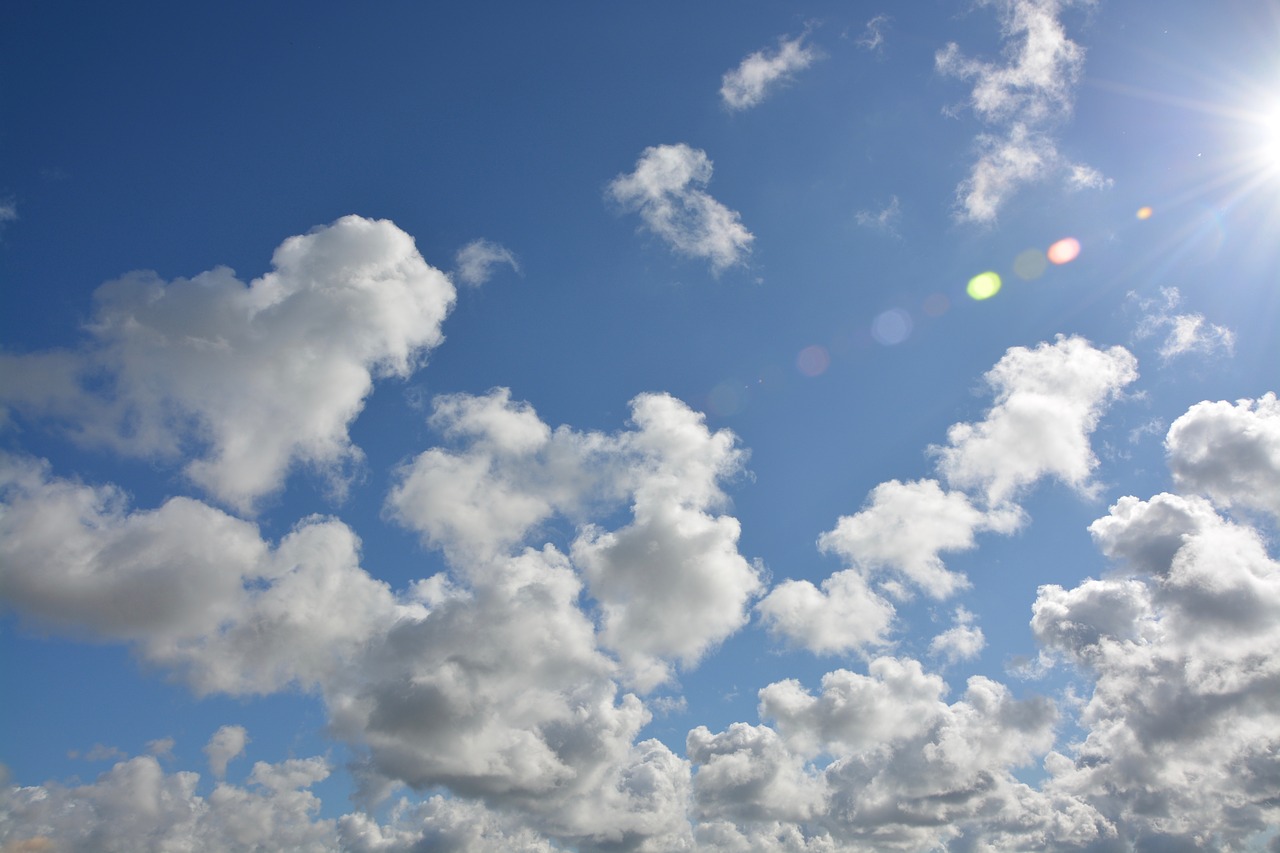 Image - white clouds cloudy sky blue sky